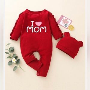 🔥🔥 HOST PICK!!! Heart Print Jumpsuit with Hat